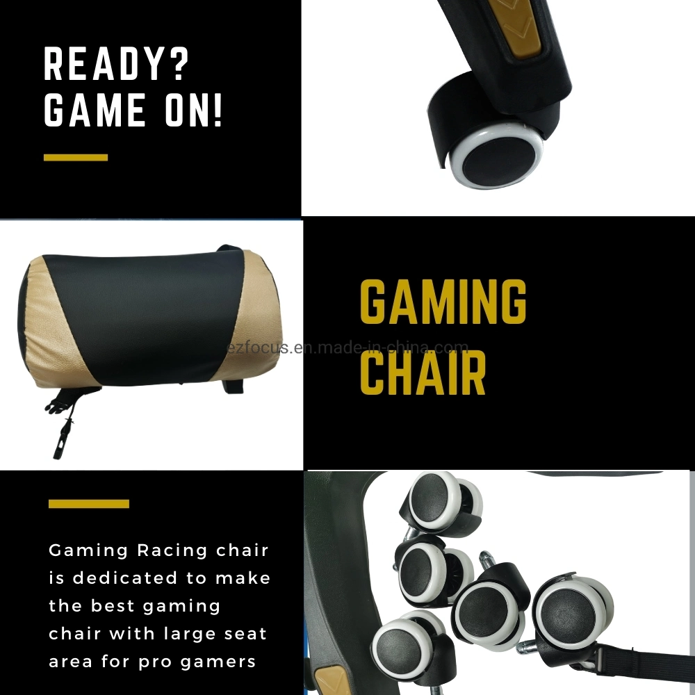 Gaming Chair Office Chair Racing Chair with Lumbar Support Arms Headrest High Back PU Leather Desk Chair Rolling Swivel Adjustable Computer Chair Wbb14469