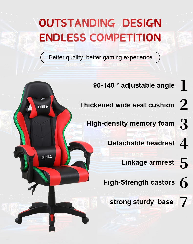 Factory Direct Sales of Large and High Rotating Leather PU Office Chair Ergonomic Gaming Chair