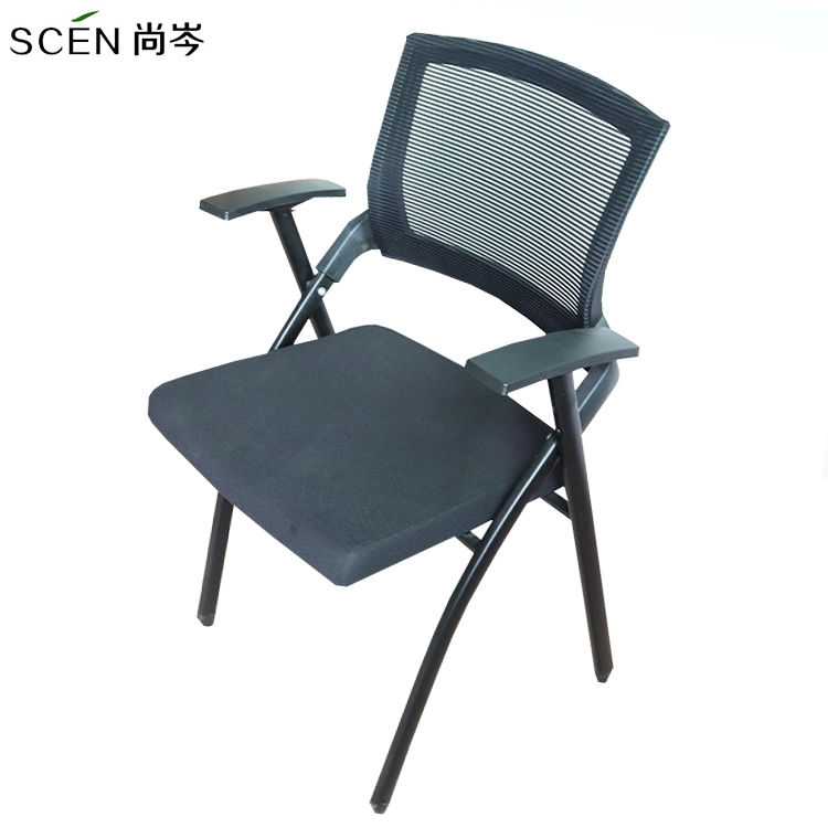 Meeting Room Conference Folding Black Fabric Mesh Office Chair